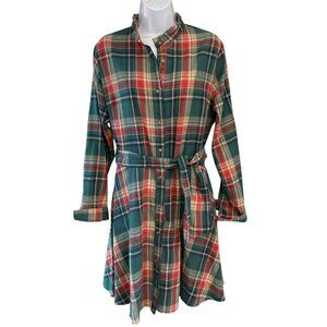 Cozy Cabin Flannels Kiel James Patrick Woodstock Trail Plaid Flannel Dress XXL